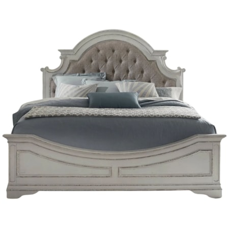 Queen Upholstered Panel Bed