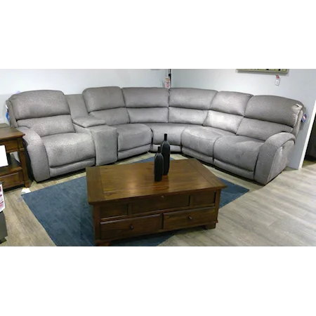 Power Reclining Sectional with Wireless Charging Console