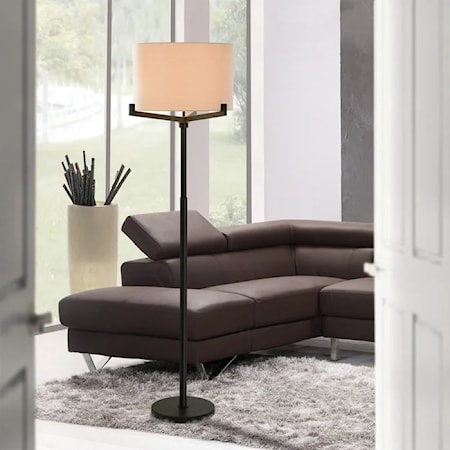 Brushed Black Industrial Floor Lamp