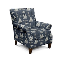 Transitional Accent Chair with Rolled Arms