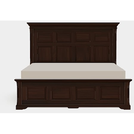 Traditional King Size Panel Bed with Storage