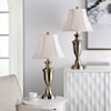StyleCraft Lamps Pair of Steel Table Lamps