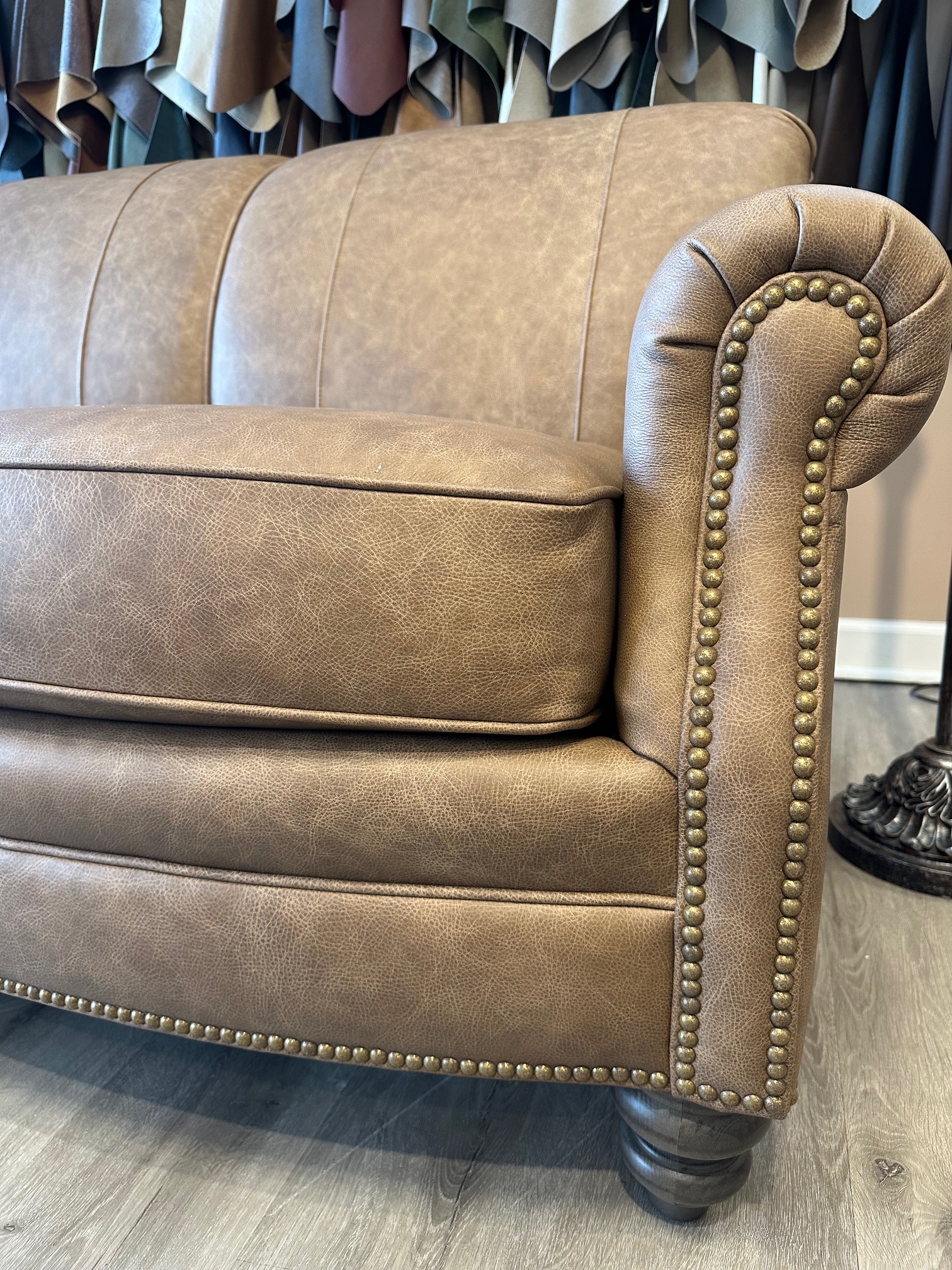 Sofa with Rolled Armrests