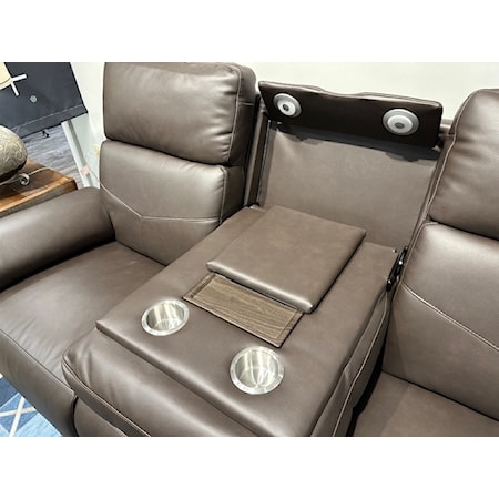 Power Reclining Sofa with Heat and Massage