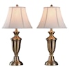 StyleCraft Lamps Pair of Steel Table Lamps