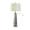 StyleCraft Lamps Lumi Silver Ribbed Glass Table Lamp