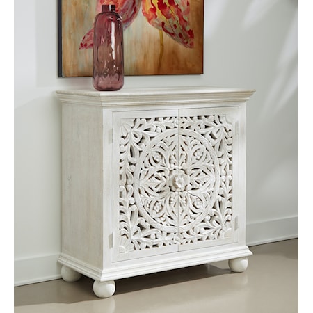 Dahlia White 2 Door Accent Cabinet