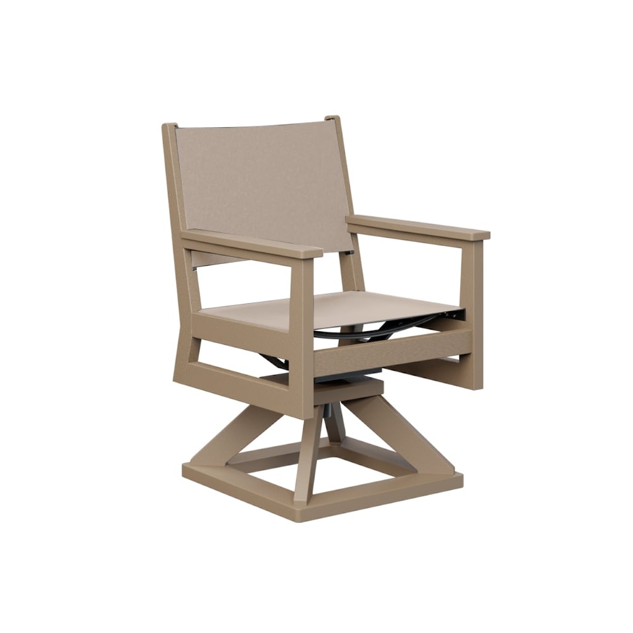 Berlin Gardens Mayhew Sling Swivel Rocker Outdoor Dining Chair