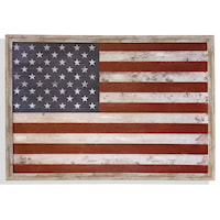 American Flag Textured Framed Print
