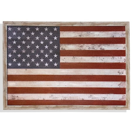 American Flag Textured Framed Print