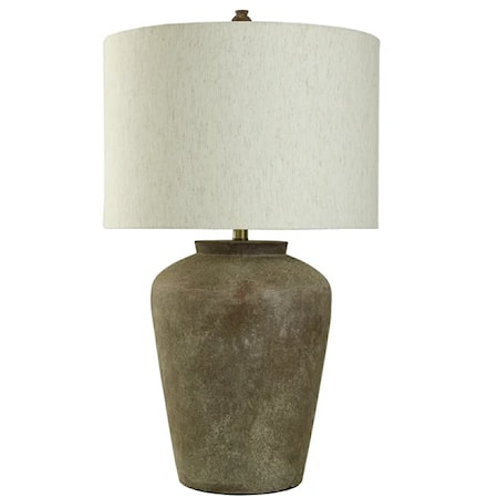 Patina Cotta Rustic Cement Table Lamp