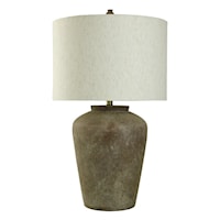 Patina Cotta Rustic Cement Table Lamp