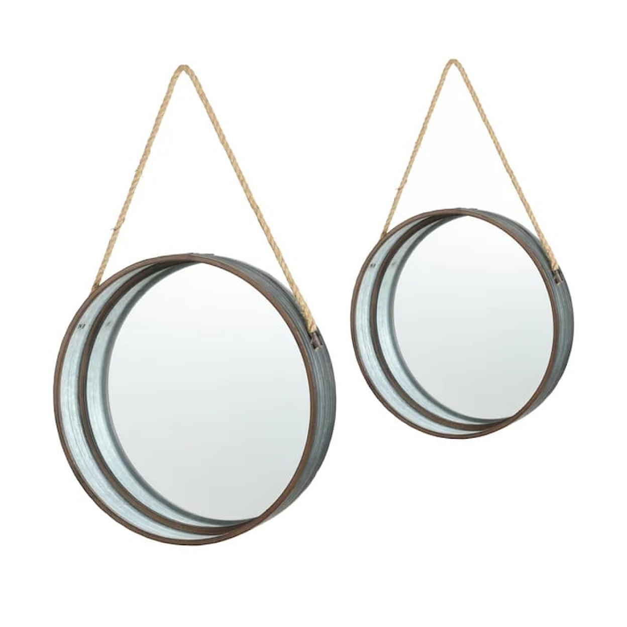 StyleCraft Accessories Set of 2 Metal Wall Mirrors