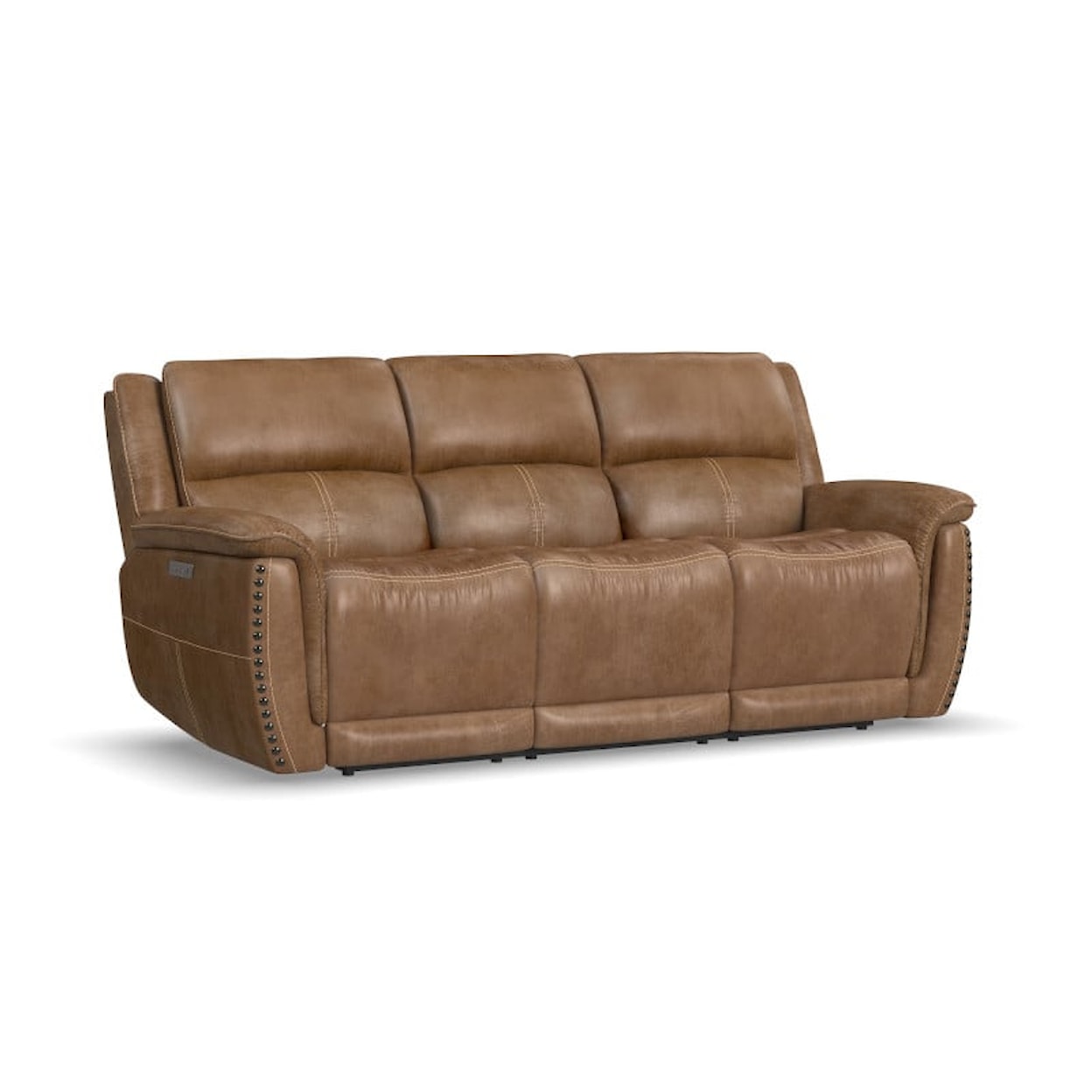 Flexsteel Beau Power Reclining Sofa with Power Headrests