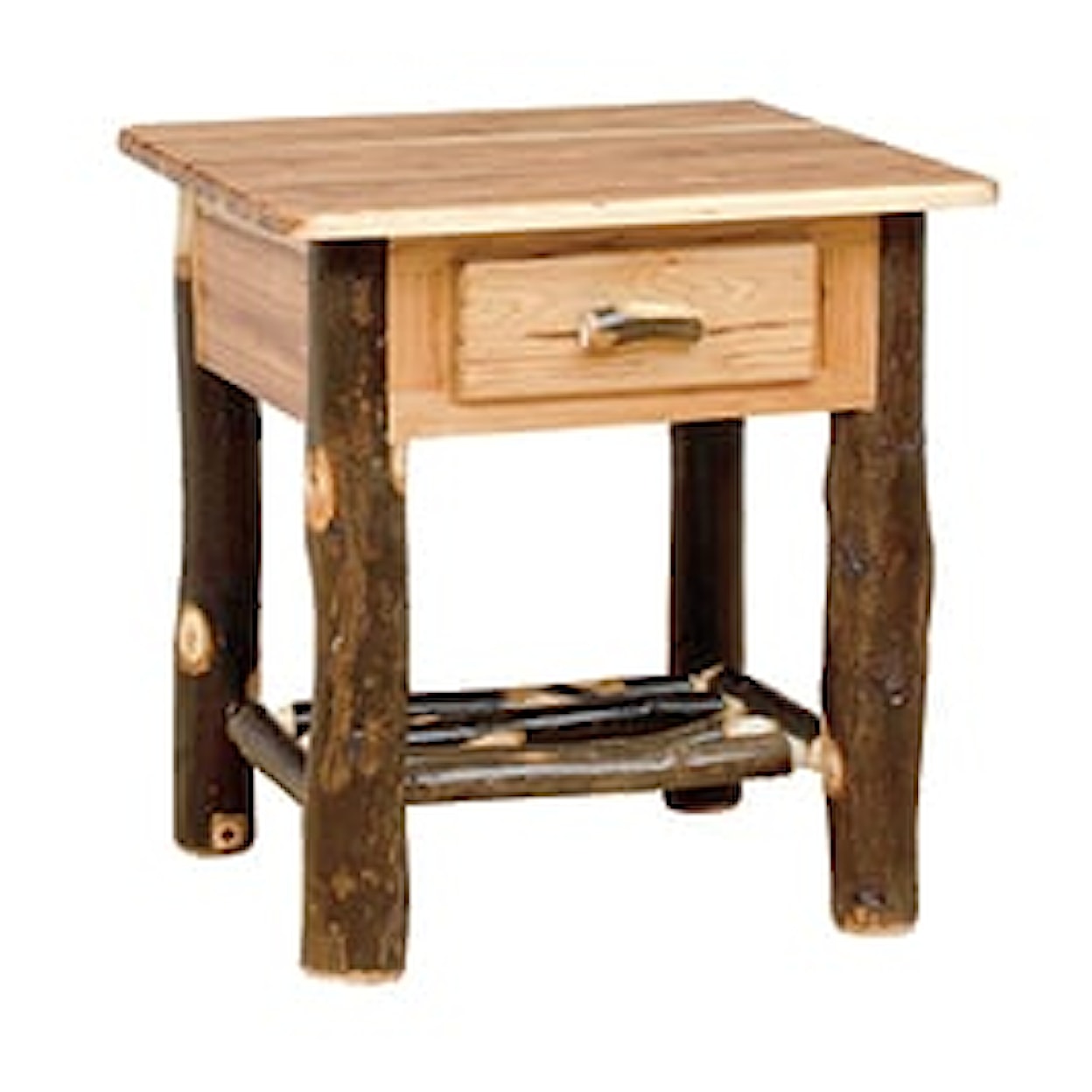 Byler's Rustic Furniture Hickory Collection Nightstand