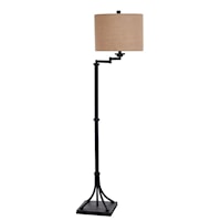 Industrial Bronze | 17In W X 64In Ht X 17In D | Transitional Swing Arm Floor Lamp | 150 Watts