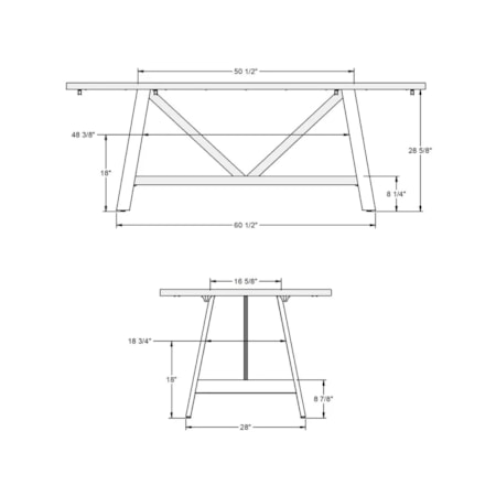 Birch Top Dining Table