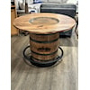 Rustic Barrel Design Dining Room Barrel Table