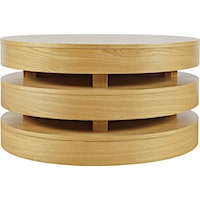 Brix Round Cocktail Table w/Casters