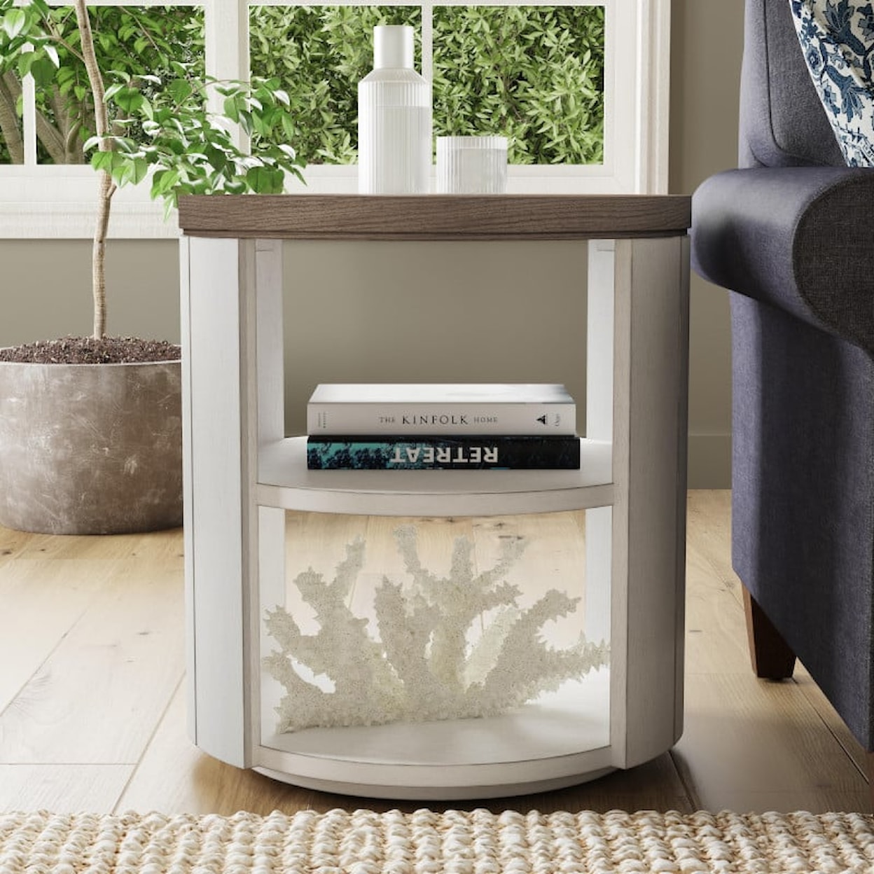 Flexsteel Melody Round Barrel End Table