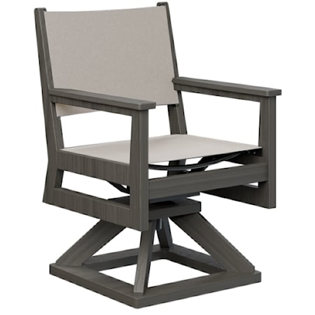 Sling Swivel Rocker Outdoor Dining Chair