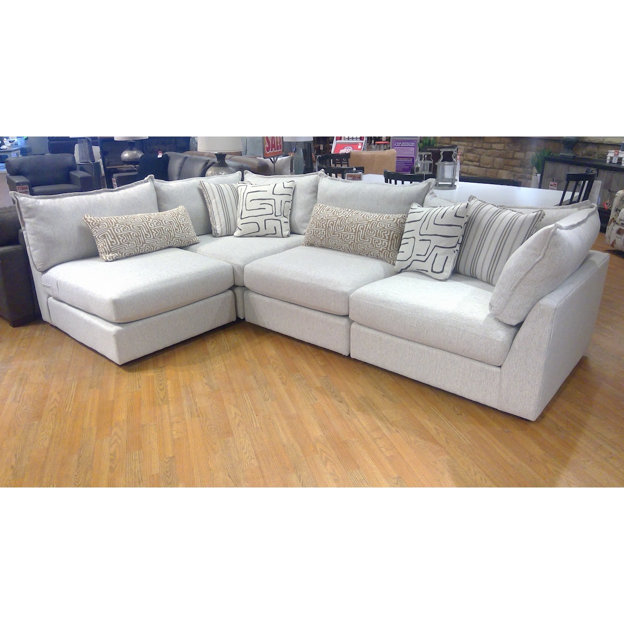 Fusion Furniture 7000 DURANGO PEWTER Sectional Sofa