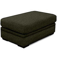 Contemporary Large Ottoman with Block Legs