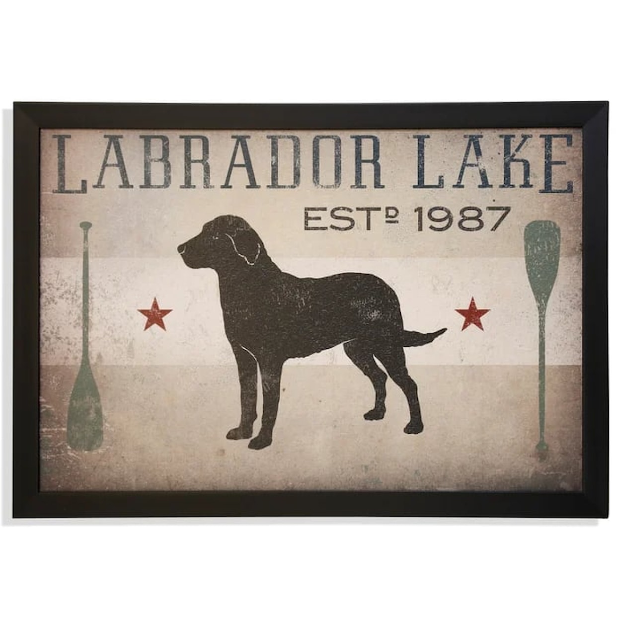 StyleCraft Accessories Labrador Lake Textured Framed Print