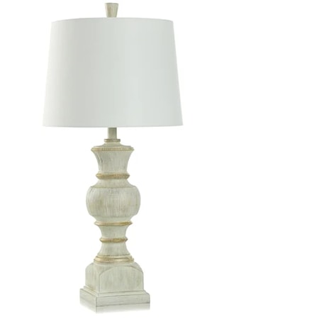 Malta Cream Polyresin Table Lamp