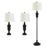 Classic Bronze Set of 3 Lamps