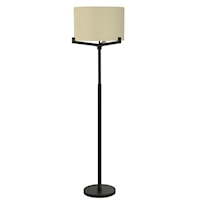 Brushed Black Industrial Floor Lamp