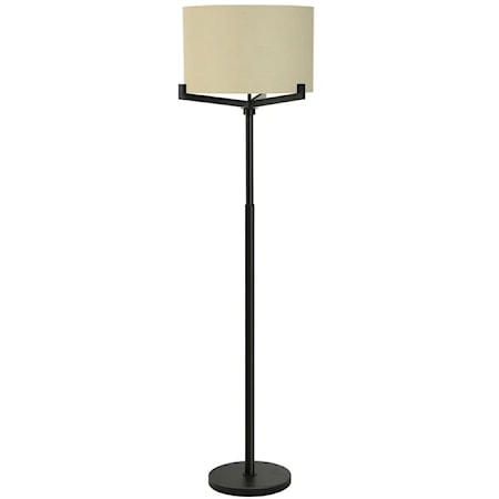 Brushed Black Industrial Floor Lamp