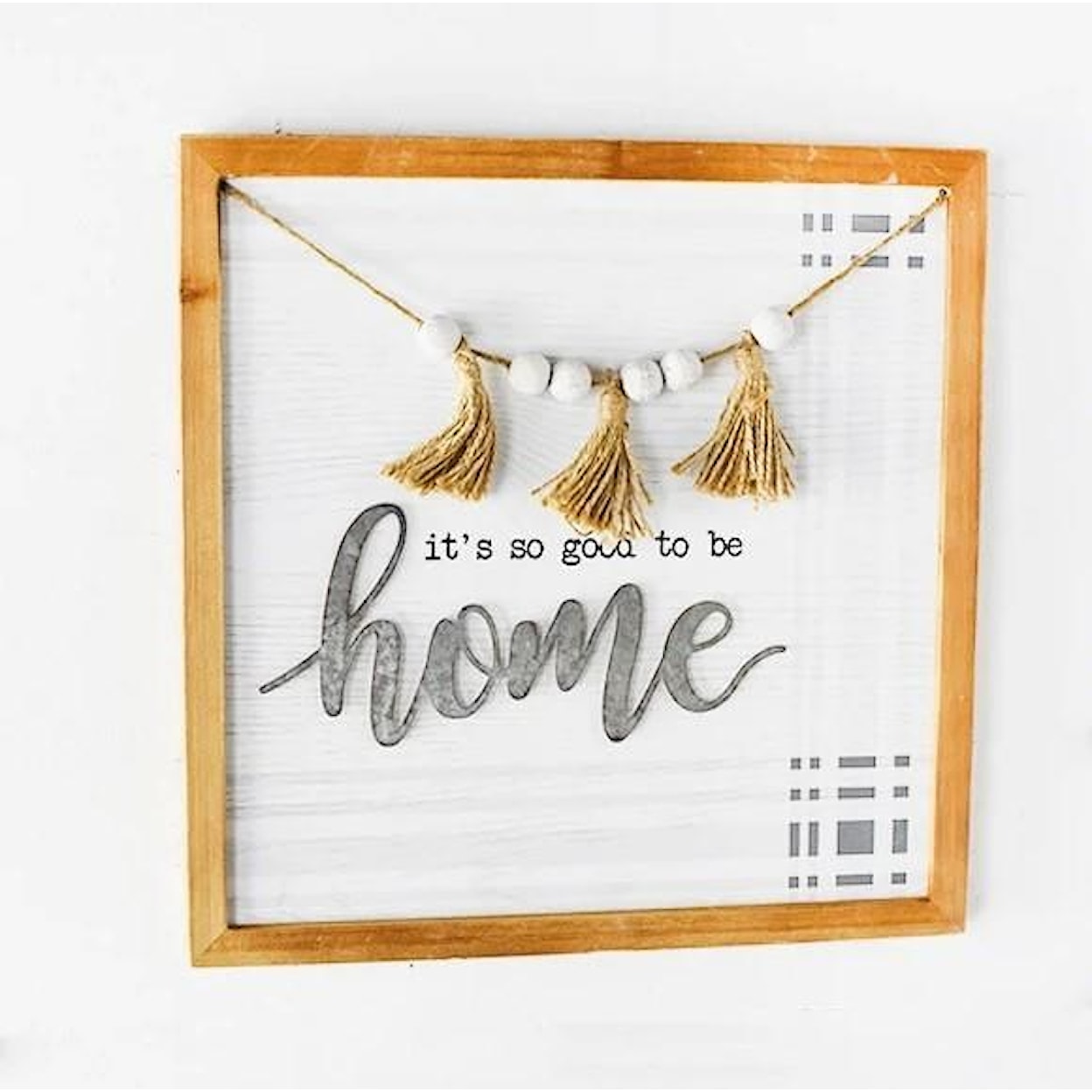 PD Home & Garden Wall Decor 16" Home Sign With Plaid