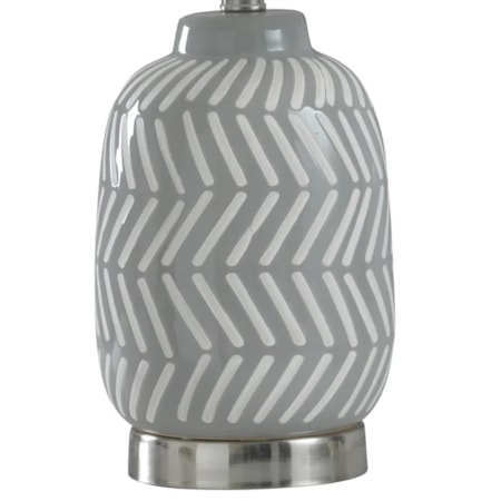 Ceramic &amp; Metal Table Lamp