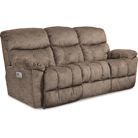 Casual Power Reclining Sofa with USB Charging Ports and Power Tilt Headrests