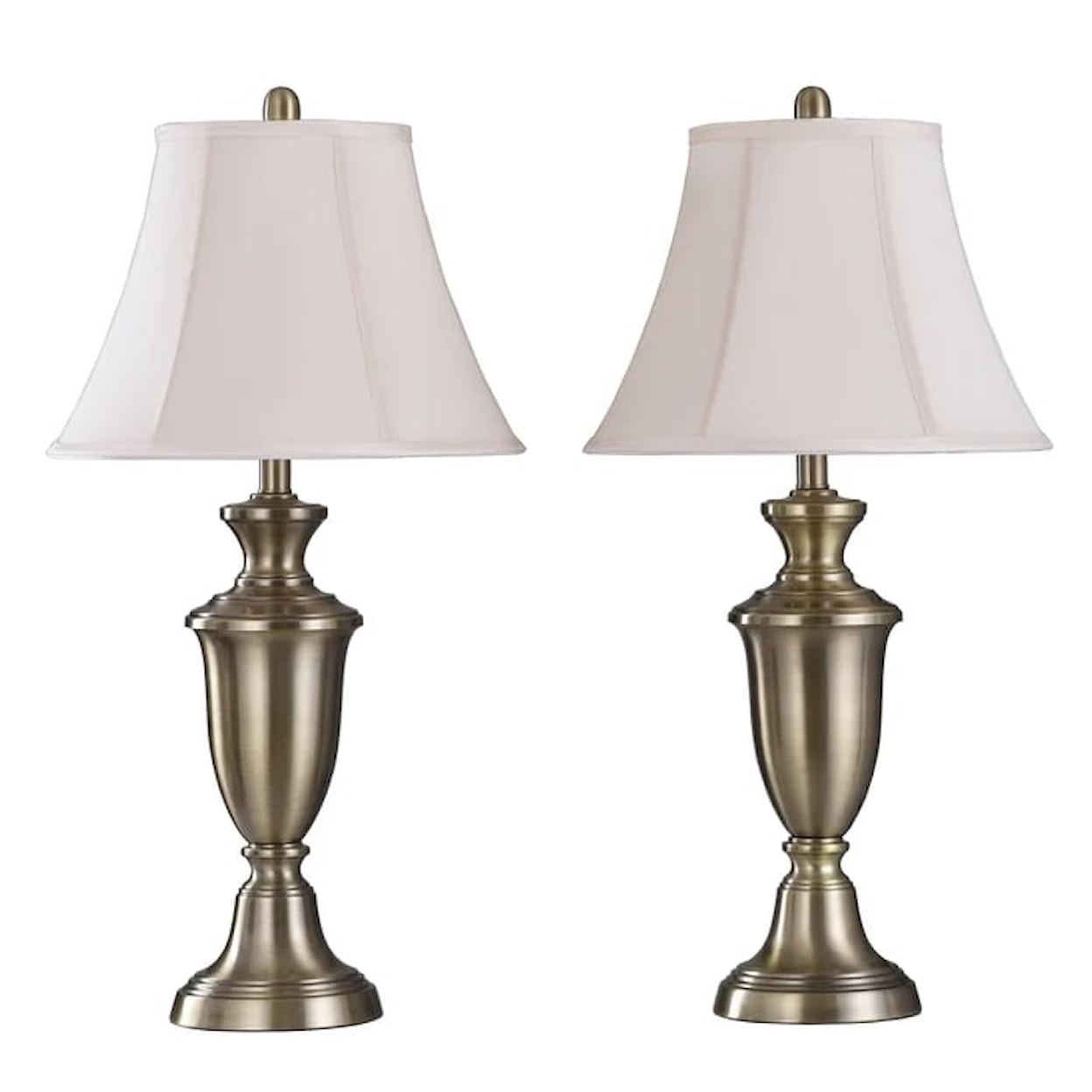 StyleCraft Lamps Pair of Steel Table Lamps