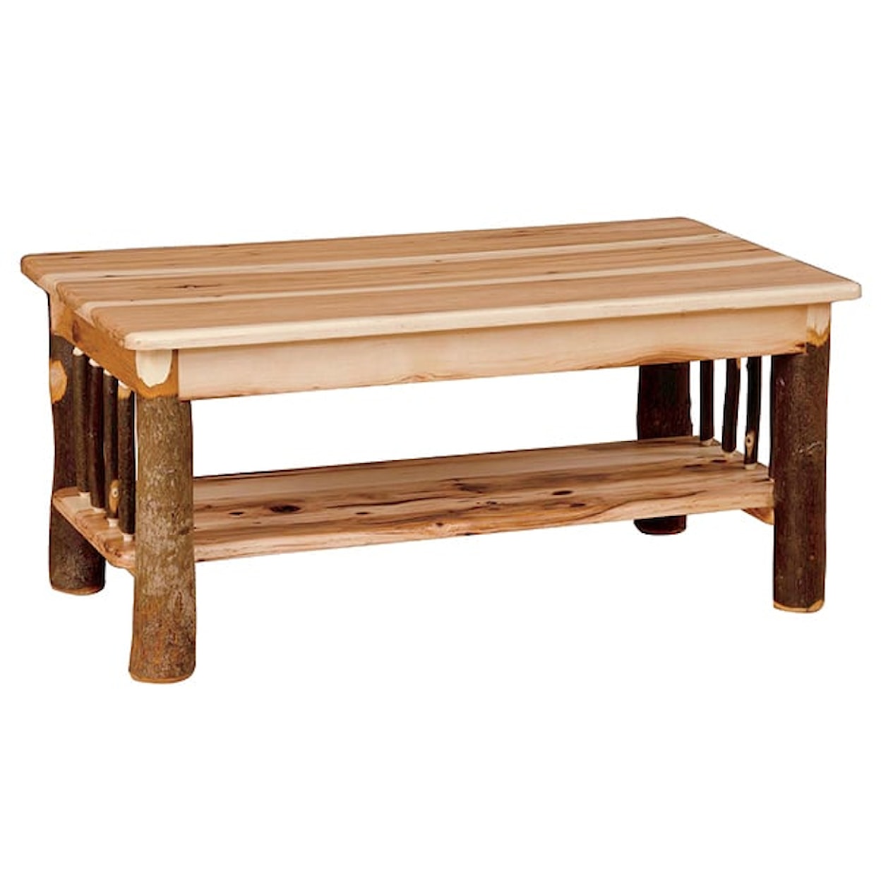 Byler's Rustic Furniture Hickory Collection Spindle Coffee Table
