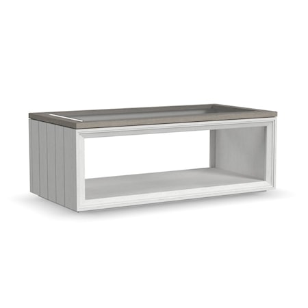 Rectangular Cocktail Table with Casters