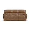 Flexsteel Beau Power Reclining Sofa with Power Headrests