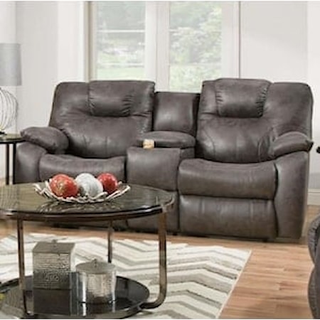 Double Reclining Loveseat with Console