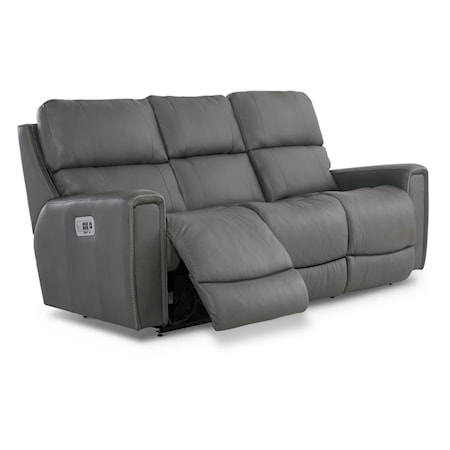 Power Reclining Sofa w/ Headrest &amp; Lumbar