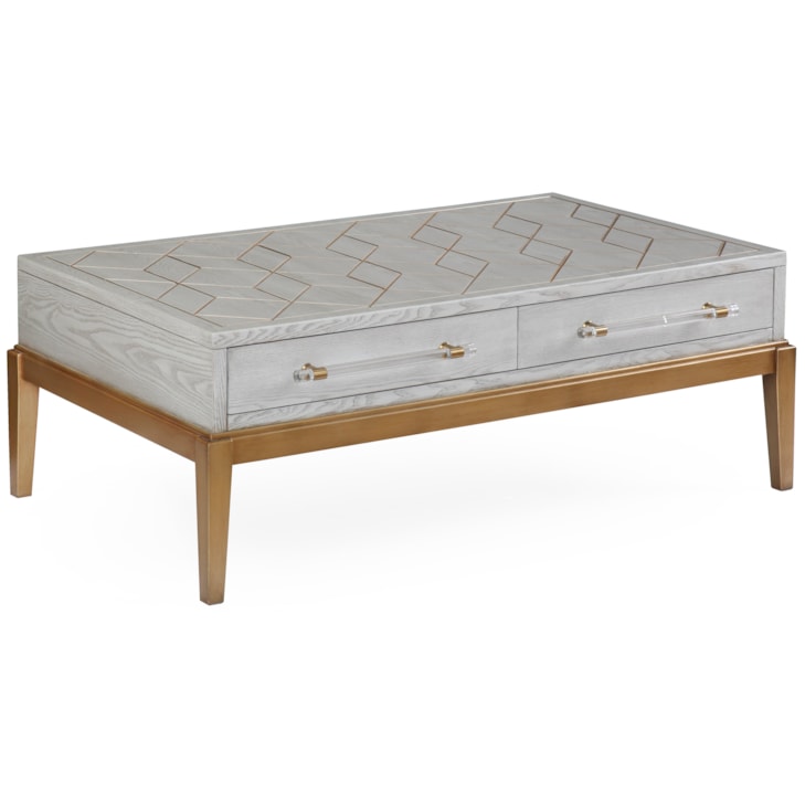 Bassett Mirror Perrine Perrine Wood Rectangular Cocktail Table