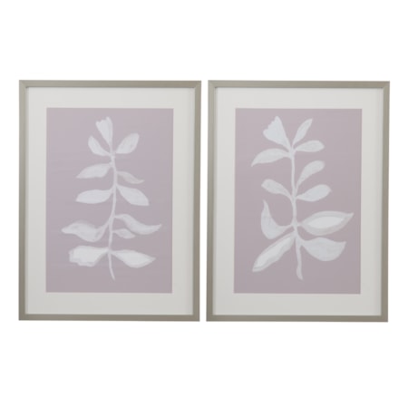 Fresh Leaves Framed Print S/2