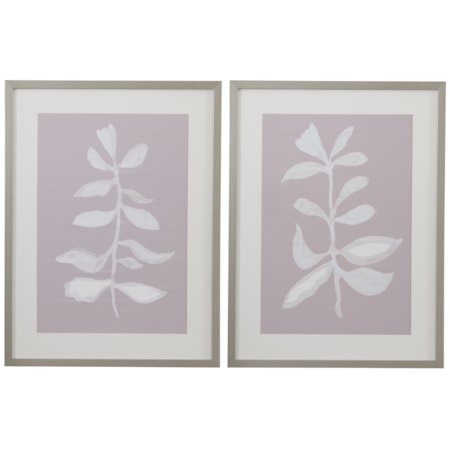 Fresh Leaves Framed Print S/2