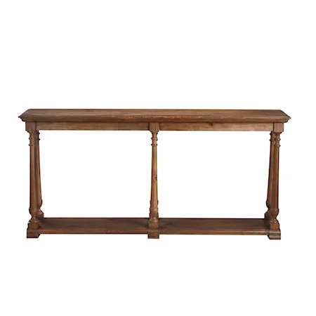 Transitional Console Table with Lower Shelf