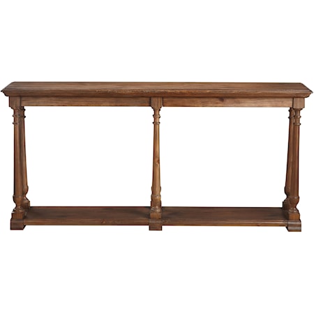 Transitional Console Table with Lower Shelf