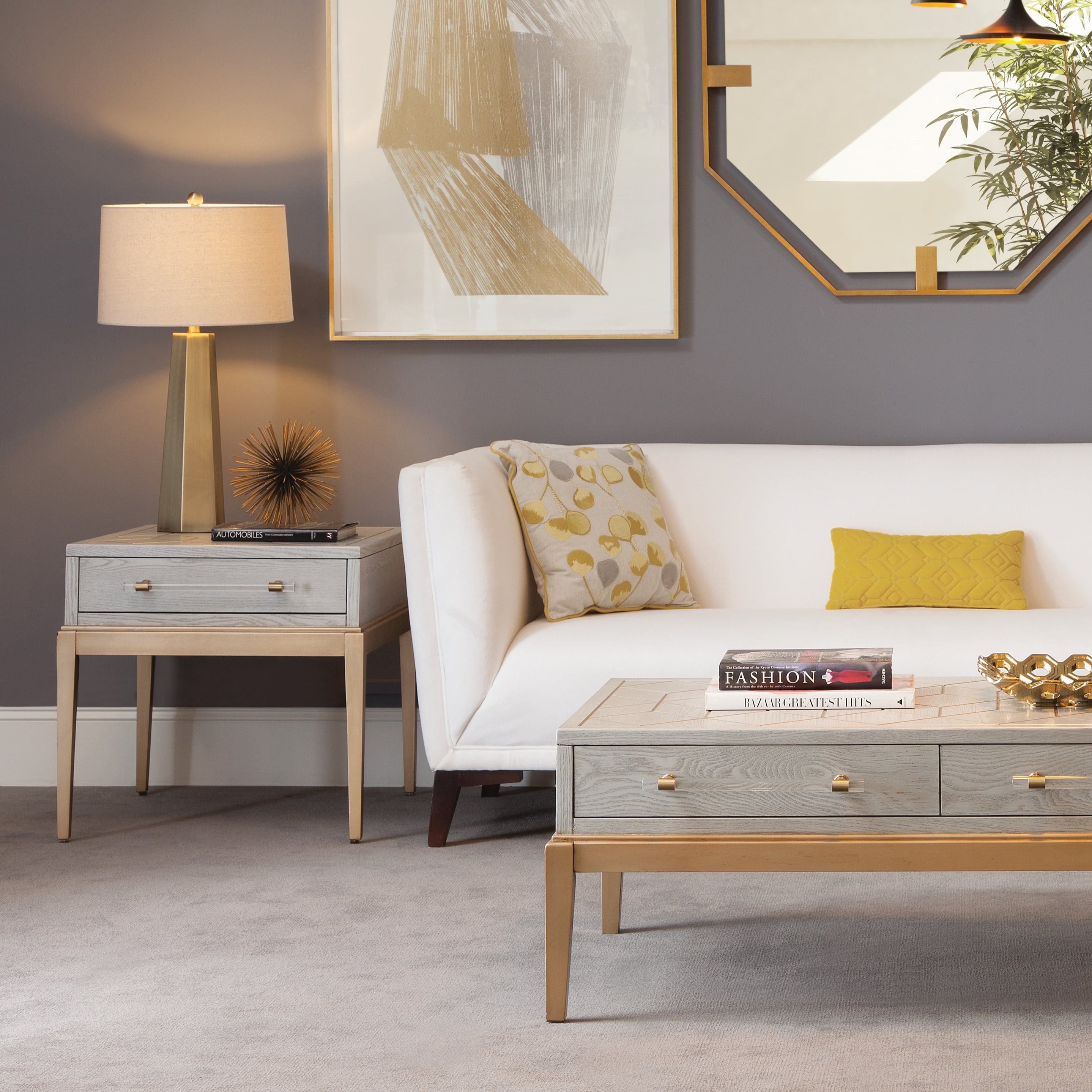 Bassett Mirror Perrine Perrine Wood Rectangular End Table