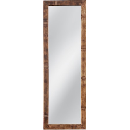 Rustic Floor Mirror with Anti-Tipping Kit