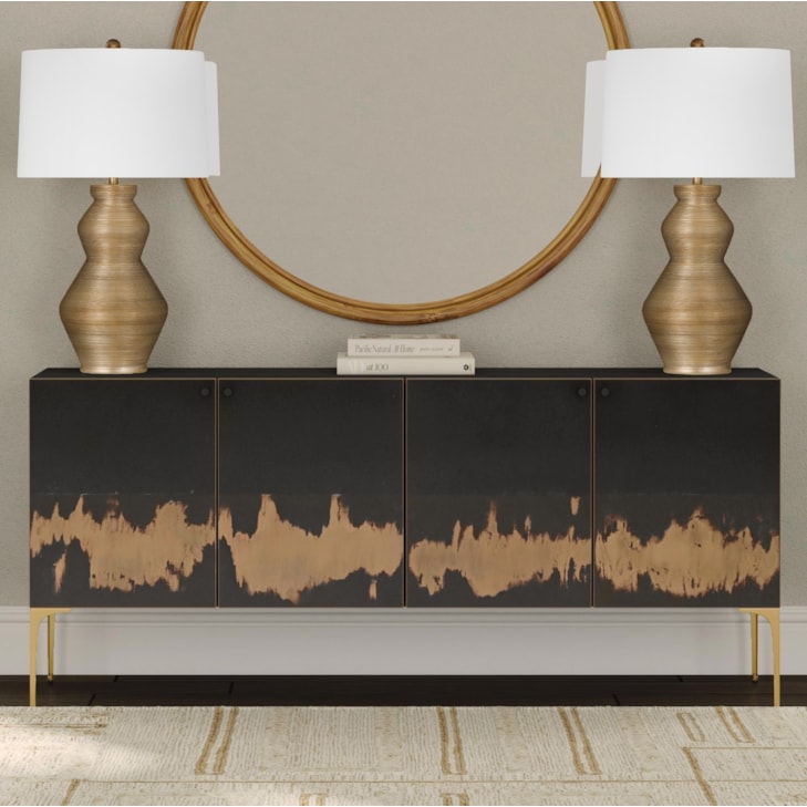 Bassett Mirror Servers Kali Iron Sideboard