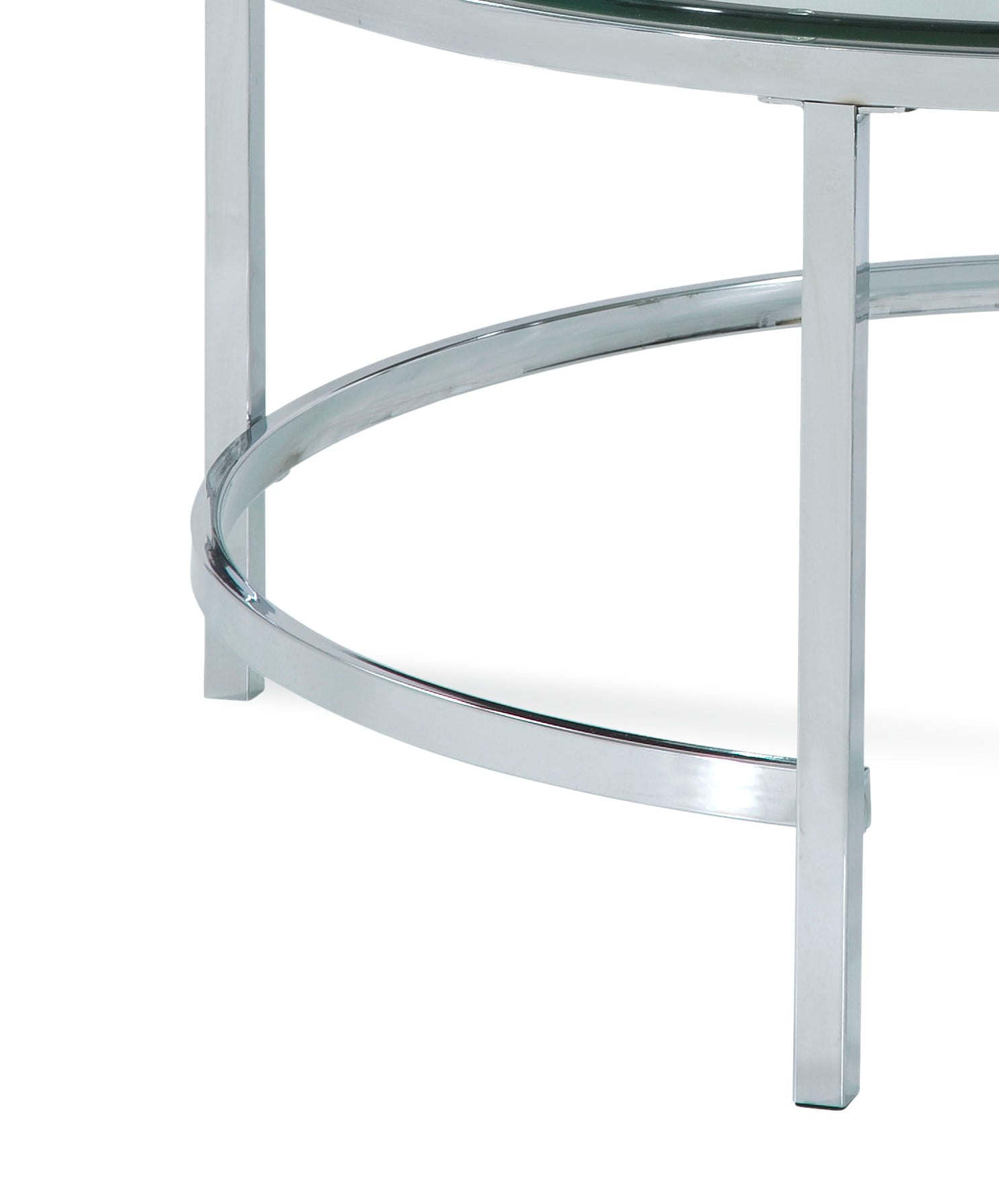 Patinoire Round Cocktail Table on Casters